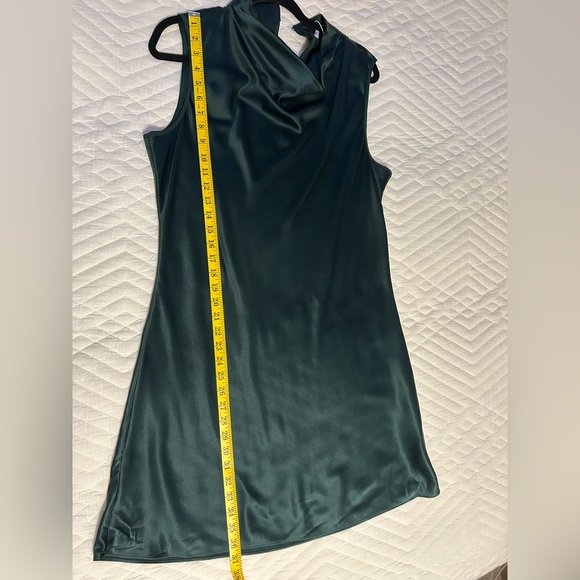Veronica Beard Maelle Stretch‑Silk Charmeuse Minidress in Pine Green - Picture 5 of 8